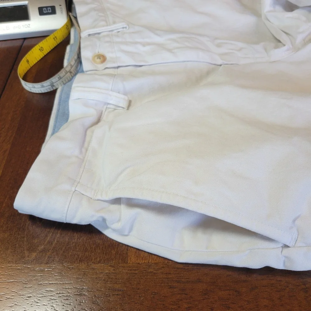 Polo Ralph Lauren Stretch Classic Fit Chino Shorts Mens 31 White Cotton Twill